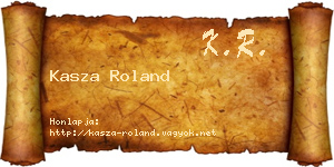 Kasza Roland névjegykártya