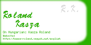 roland kasza business card